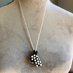 Necklace - Art glass whistle on a 23" cord. Whistle works!!